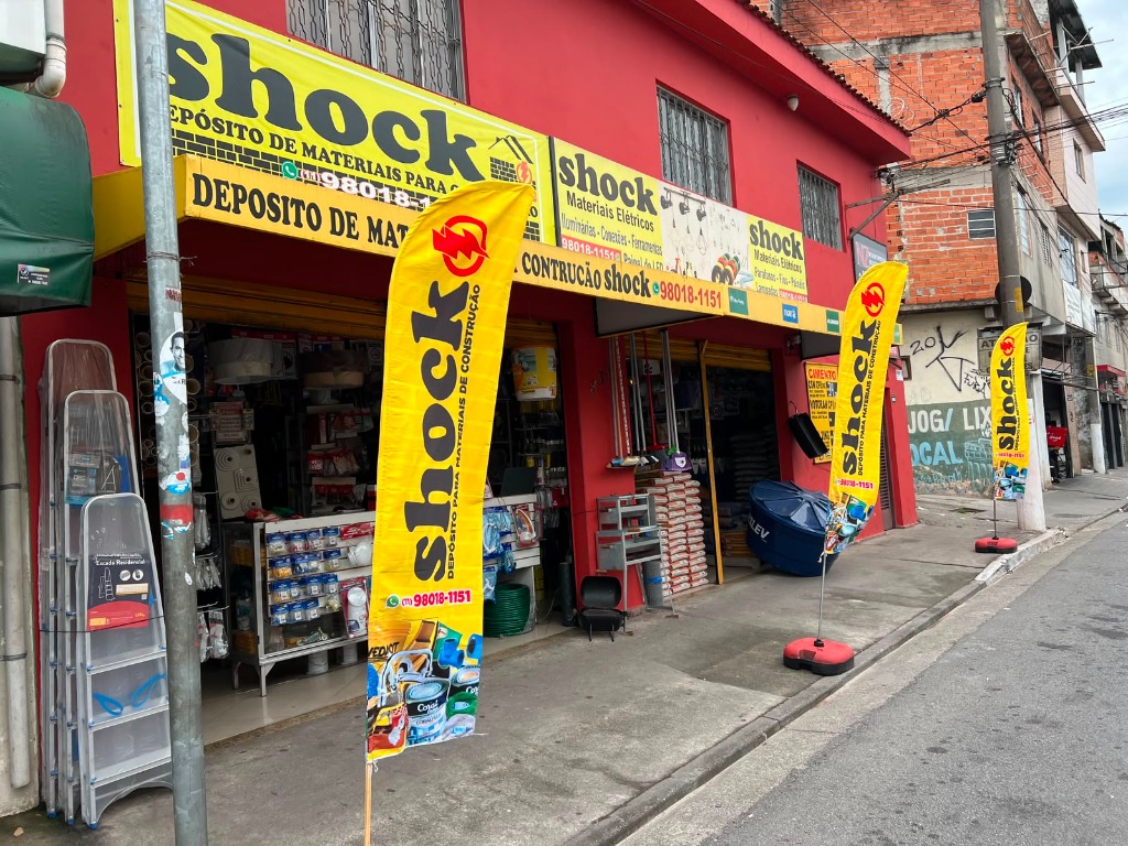 Fachada da Loja Shock Materiais de Construção