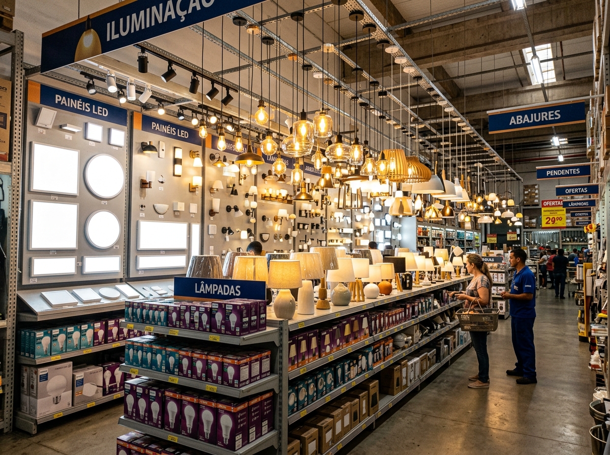 Iluminação - Lustres, LED, spots